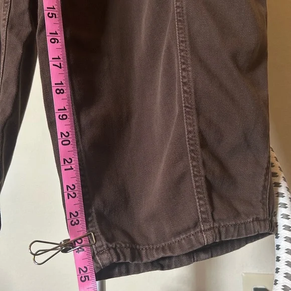 Free People We The Free Silverton Pull-on Barrel Jeans Brown / Chocolate M - Picture 9 of 13